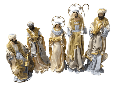 24.5” Large Christmas Religious Handmade Nativity Set with Three Wise Men (approx. 65 cm)