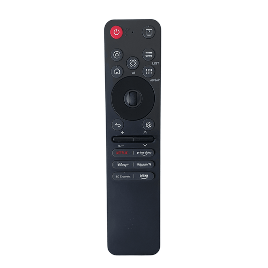 Black LG TV replacement remote with buttons and circular navigation pad