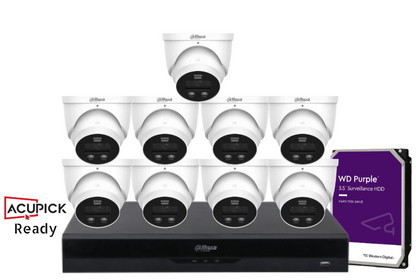 Dahua AcuPick Ready 8MP Starlight CCTV Kit – DH-IPC-HDW3867EM-S-IL-ANZ | 4/8/16 Fixed Turret Cameras + 16CH AI NVR + HDD | Advanced WizSense IP Surveillance System