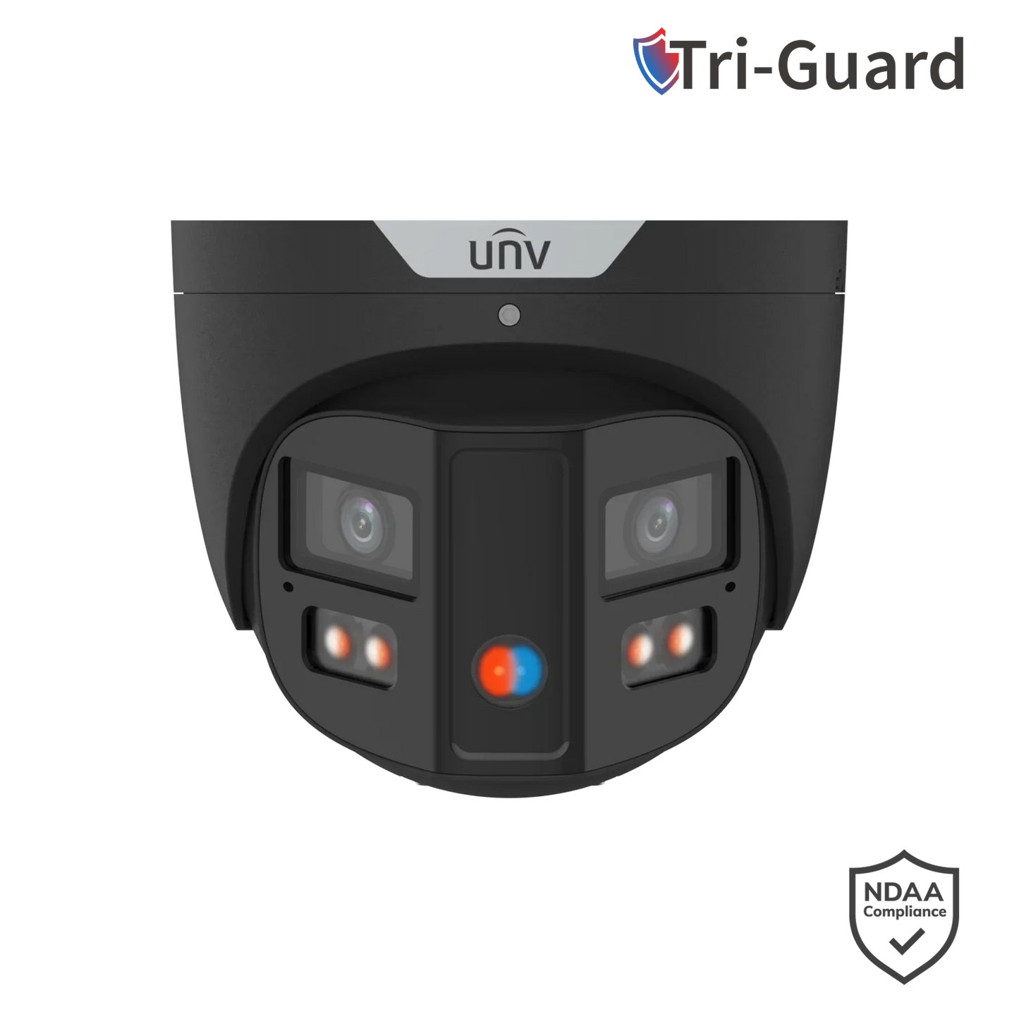 Uniview IPC3K28SE-ADF28KMC-DL-I0 4K 8MP ColorHunter Omniview Turret Network Camera with Warning Light & Speaker, Triguard, Prime-3