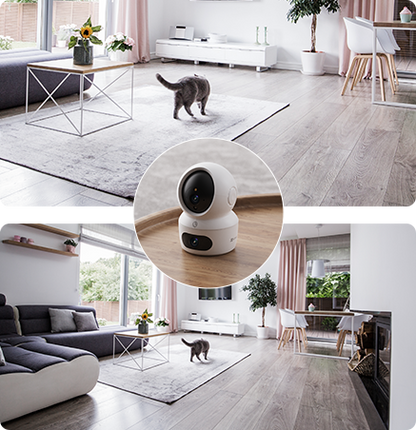 EZVIZ H7c Dual 2K⁺ Pan & Tilt Dual-Lens Wi-Fi Smart Camera pet camera | Model: CS-H7c-R100-8G44WF Indoor camera