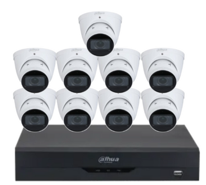 Dahua x16 4MP AI CCTV Kit with 16-Channel WizSense NVR, Vari-Focal Eyeball Cameras + Dual HDD Support – IPC-HDW3441T-ZAS + NVR4216-16P-AI/ANZ