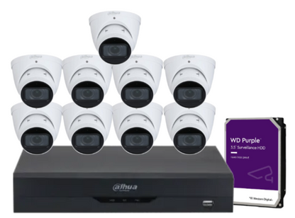 Dahua x16 4MP AI CCTV Kit with 16-Channel WizSense NVR, Vari-Focal Eyeball Cameras + Dual HDD Support – IPC-HDW3441T-ZAS + NVR4216-16P-AI/ANZ