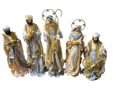 24.5” Large Christmas Religious Handmade Nativity Set with Three Wise Men (approx. 65 cm)