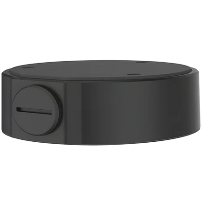 UNIVIEW UNVTR-JB03-H-IN-SE-BK Junction Box with Lid – Black Aluminium Alloy Mount for Dome, PTZ, Fisheye, and Turret Cameras | 126mm Diameter