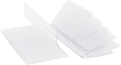 AG Wallets Set of 2 Premium Clear Wallet Inserts - Durable Vinyl Card & Photo Holders, Multiple Styles for Bifold, Trifold & Checkbook Wallets (Checkbook 6 Page)