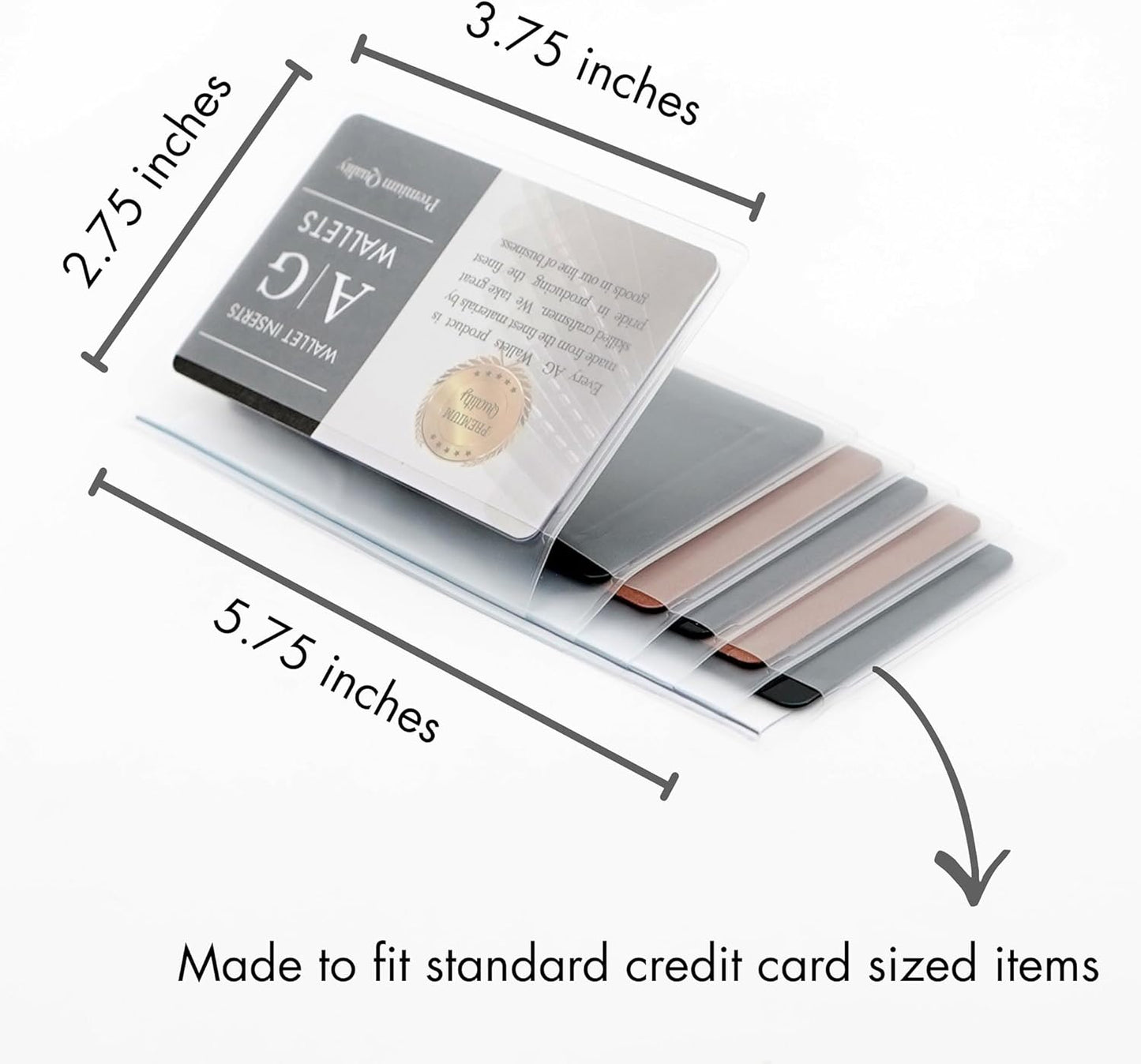 AG Wallets Set of 2 Premium Clear Wallet Inserts - Durable Vinyl Card & Photo Holders, Multiple Styles for Bifold, Trifold & Checkbook Wallets (Checkbook 6 Page)