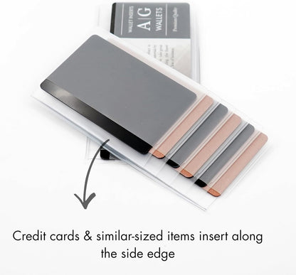AG Wallets Set of 2 Premium Clear Wallet Inserts - Durable Vinyl Card & Photo Holders, Multiple Styles for Bifold, Trifold & Checkbook Wallets (Checkbook 6 Page)