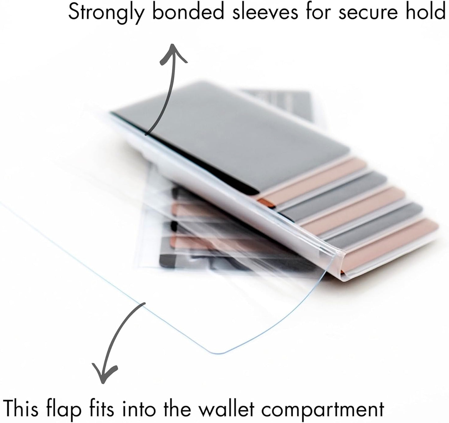 AG Wallets Set of 2 Premium Clear Wallet Inserts - Durable Vinyl Card & Photo Holders, Multiple Styles for Bifold, Trifold & Checkbook Wallets (Checkbook 6 Page)