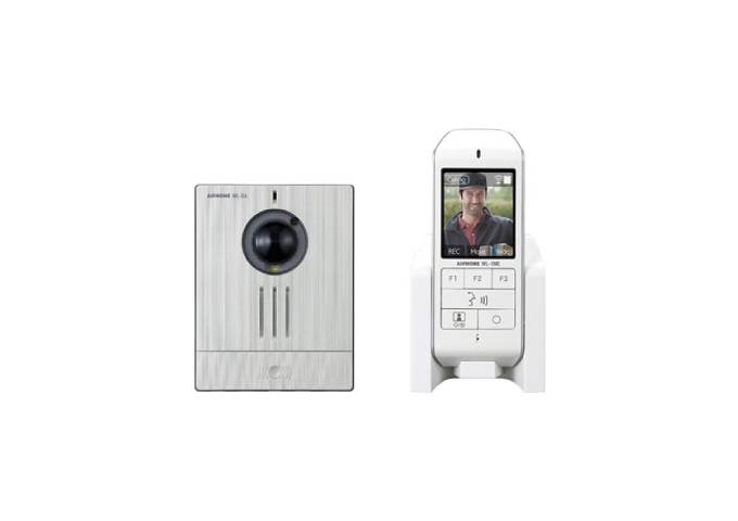 Aiphone WL-11 Wireless Video Intercom Kit with 2.4" LCD Monitor, Surface-Mount Door Station & DECT Wireless Technology – Complete Kit