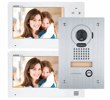AIPHONE JOS1F JO Series Intercom Bundle – 2 Room Stations | Secure Hands-Free Video Entry Kit