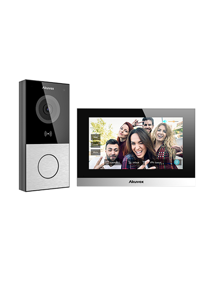Akuvox IP Intercom Kit E12S/C313N – Smart Video Door Station & 7” Indoor Monitor, SIP, RFID, NFC, Bluetooth, PoE – Secure Entry Solution for Homes & Businesses