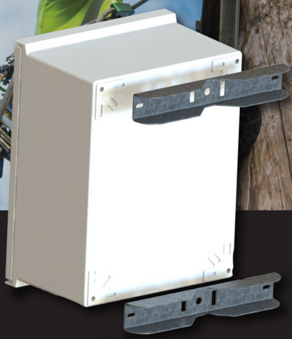 ALLBRO Galvanised Pole Mount Brackets for Allbrox 003 Enclosures – Part No: ALL-POLE-3-GAL
