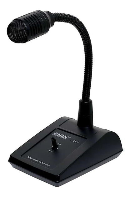 REDBACK C0377 Professional Desktop Paging Microphone – 3-Pin XLR, Momentary & Lock-On Switch, All-Metal Construction