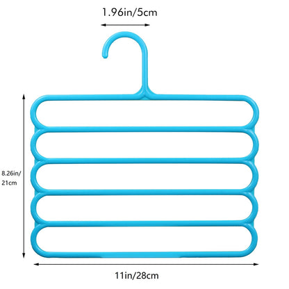 LGCASL, Pants Hanger5 Tier Hanger Non Slip Clothes Hanger for Closet Organizer Space Saving Hangers for Pants Jeans Scarf Trouser Tie Towel Clothes, Multifunctional Trouser Rack White Multifunctional trouser rack Green