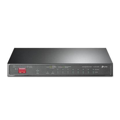 TP-Link TL-SG1210MP 10-Port Gigabit Desktop Switch with 8 PoE+ Ports, 123W Power Budget, Combo SFP, Extend & Isolation Modes – Silent Fanless Design for SMB and Surveillance