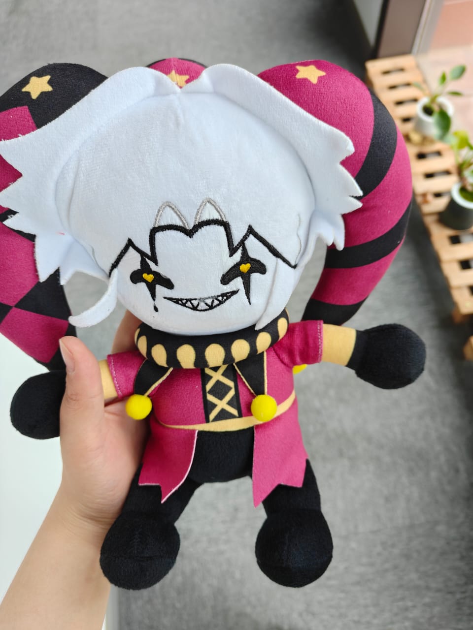 Harlequin Plush Pierrot Plush Jester Plush Circus Horror Visual Novel Handmade Plushies 25cm