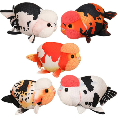 Ranchu Fish Plush Fancy Goldfish Stuffed Animal King of Goldfish Handmade Plushies 50cm