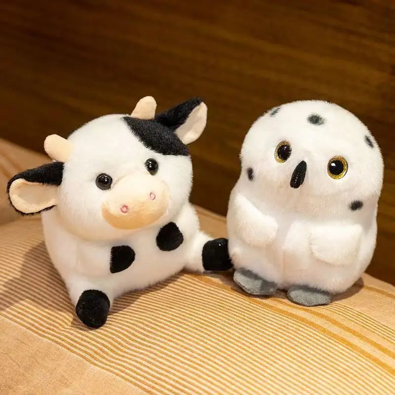 Mouse Plush Cow Plush Owl Plush - Kawaii Healing Animal Stuffed Toys 18cm Desk Decor
