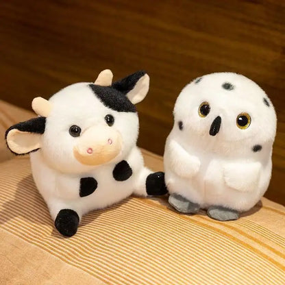 Mouse Plush Cow Plush Owl Plush - Kawaii Healing Animal Stuffed Toys 18cm Desk Decor