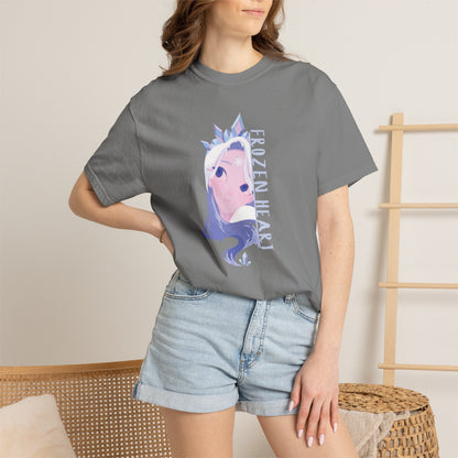 Winter Majesty Frozen Heart T-Shirt - Cryo Empress Ice Queen Anime Graphic Tee