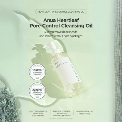 Anua cleansing oil bottle with pump and light yellow oil