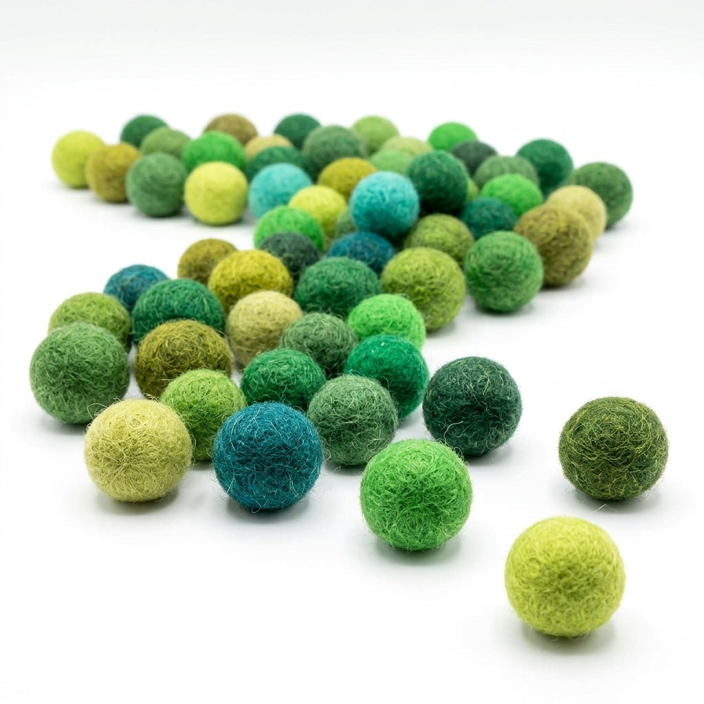 1.5 cm Handmade Wool Felt Balls