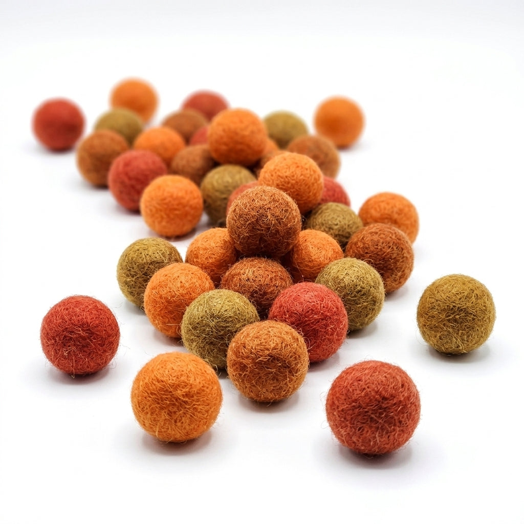 2.2 cm Handmade Wool Felt Balls