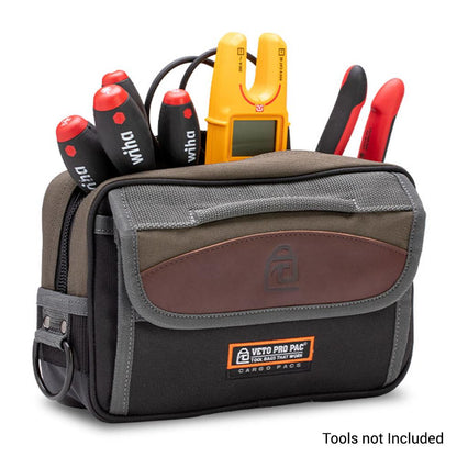 Veto Pro Pac TECH CP4 Tool Pouch – Compact Closed HVAC Technician Pouch with 4 Pockets, Weather-Resistant Fabric (254x76x152mm)