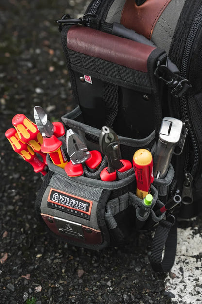 Veto Pro Pac TECH DP3 HVAC Technician Tool Bag – Compact Open-Top Drill & Tool Pouch with 17 Pockets, Weather-Resistant, Belt & Molle Compatible (220x165x305mm)