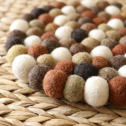 Earth Blend Brown Wool Felt Trivet Heat Mat – Handmade Pot Mat