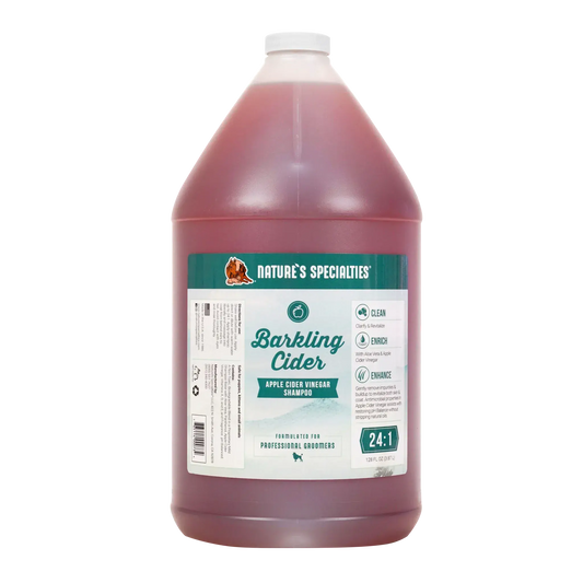 Shampoo bottle front label with teal branding and 'cider' text, screw cap