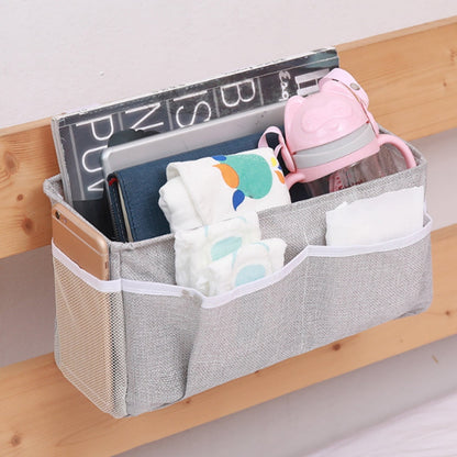 Bedside Caddy/Bedside Storage Bag Hanging Organizer for Bunk and Hospital Beds,Dorm Rooms Bed Rails,Can be Placed Glasses,Books,Mobile Phones,Keys (Grey), 12.2x4.33x6.29 12.2" x 4.33" x 6.29" Blue