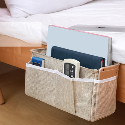Bedside Caddy/Bedside Storage Bag Hanging Organizer for Bunk and Hospital Beds,Dorm Rooms Bed Rails,Can be Placed Glasses,Books,Mobile Phones,Keys (Grey), 12.2x4.33x6.29 12.2" x 4.33" x 6.29" Grey