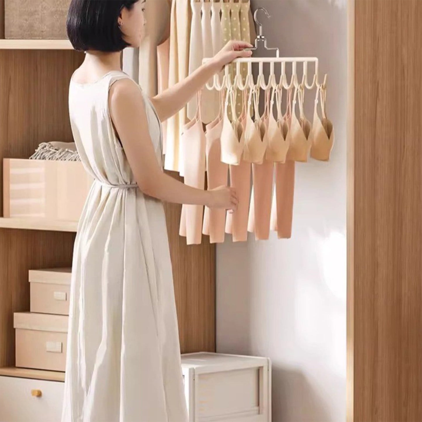 Belt Tie Rack Hanger, Tie Rack Hanger, for Closet Metal Belt Organizer, 20 Hooks, Multi Purpose Hanger, for Shawls Scarves Closet Organizers and Storage White