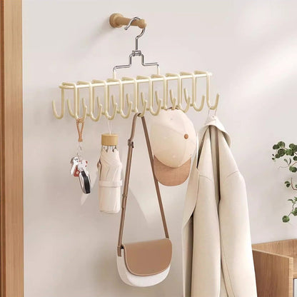 Belt Tie Rack Hanger, Tie Rack Hanger, for Closet Metal Belt Organizer, 20 Hooks, Multi Purpose Hanger, for Shawls Scarves Closet Organizers and Storage White