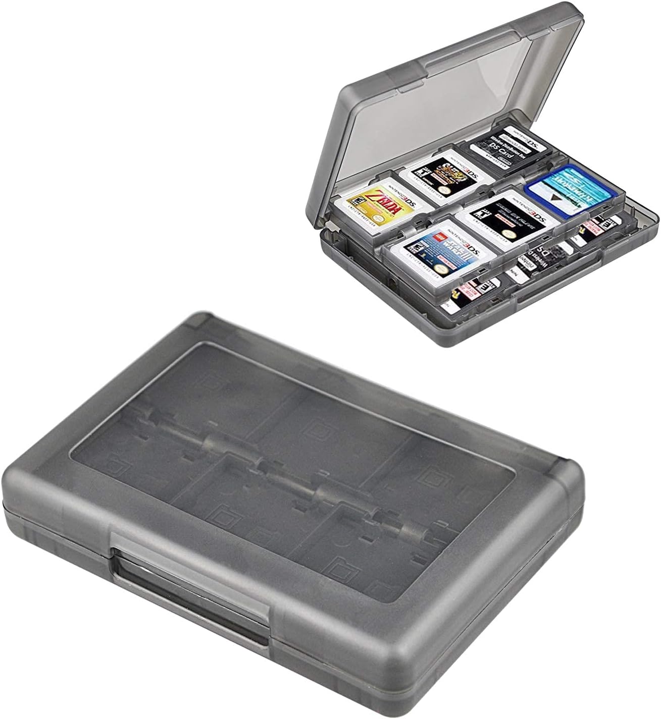 Black 26-in-1 Game Holder Case Fits up to 22 Games 2 SD Cards 2 Micro SD/TF Cards and 2 Stylus Pens for NEW 3DS / 3DS XL / 3DS LL