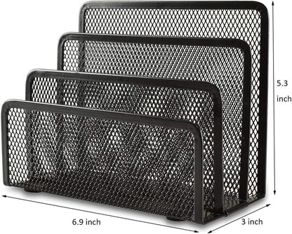Black Metal Organizer Bins for Bookkeeper - 1 Piece Storage Solution