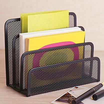 Black Metal Organizer Bins for Bookkeeper - 1 Piece Storage Solution