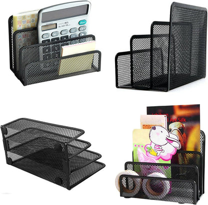 Black Metal Organizer Bins for Bookkeeper - 1 Piece Storage Solution