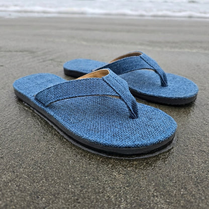 Blue Hemp Flip Flops – Vegan Plastic-Free Summer Sandals