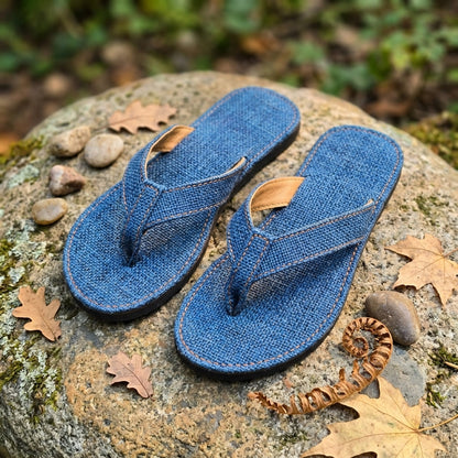 Blue Hemp Flip Flops – Vegan Plastic-Free Summer Sandals