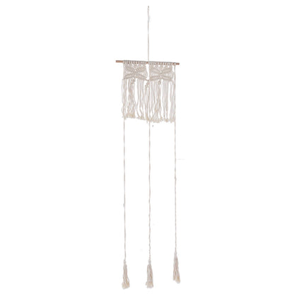 Boho Hat Wall Hanging Rack Cotton Rope Woven Bohemian Caps Holder for Home Office StudioType A