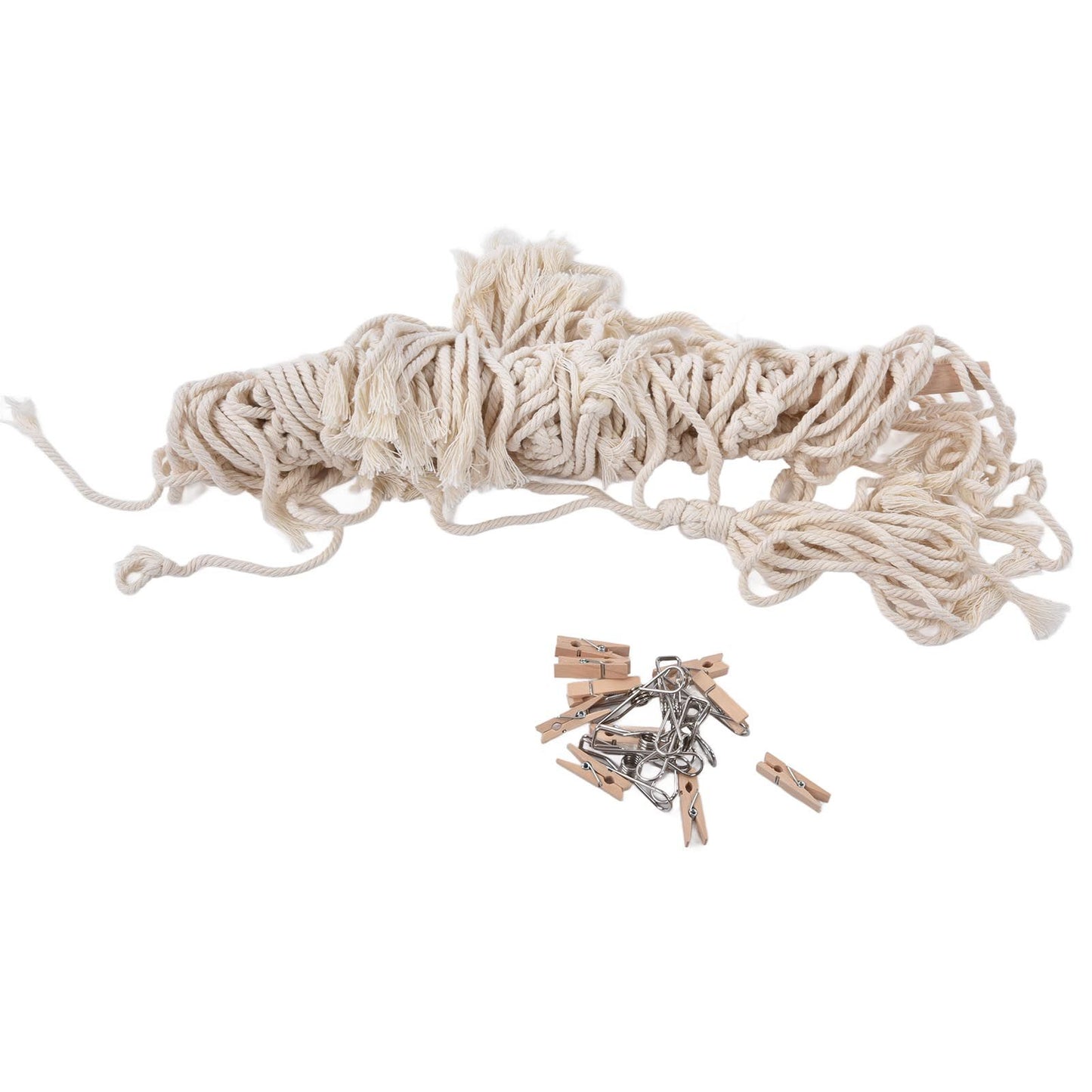 Boho Hat Wall Hanging Rack Cotton Rope Woven Bohemian Caps Holder for Home Office StudioType A