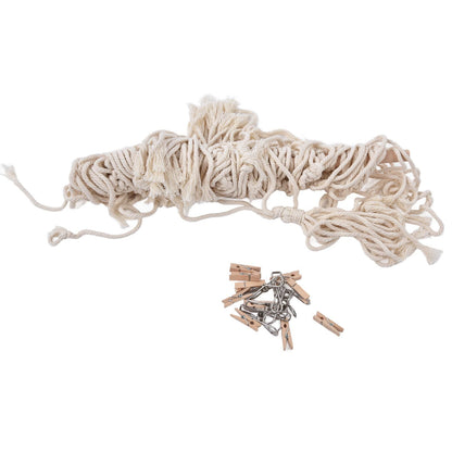 Boho Hat Wall Hanging Rack Cotton Rope Woven Bohemian Caps Holder for Home Office StudioType A
