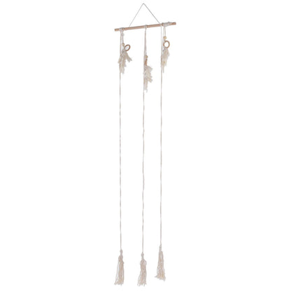 Boho Hat Wall Hanging Rack Cotton Rope Woven Bohemian Caps Holder for Home Office StudioType D