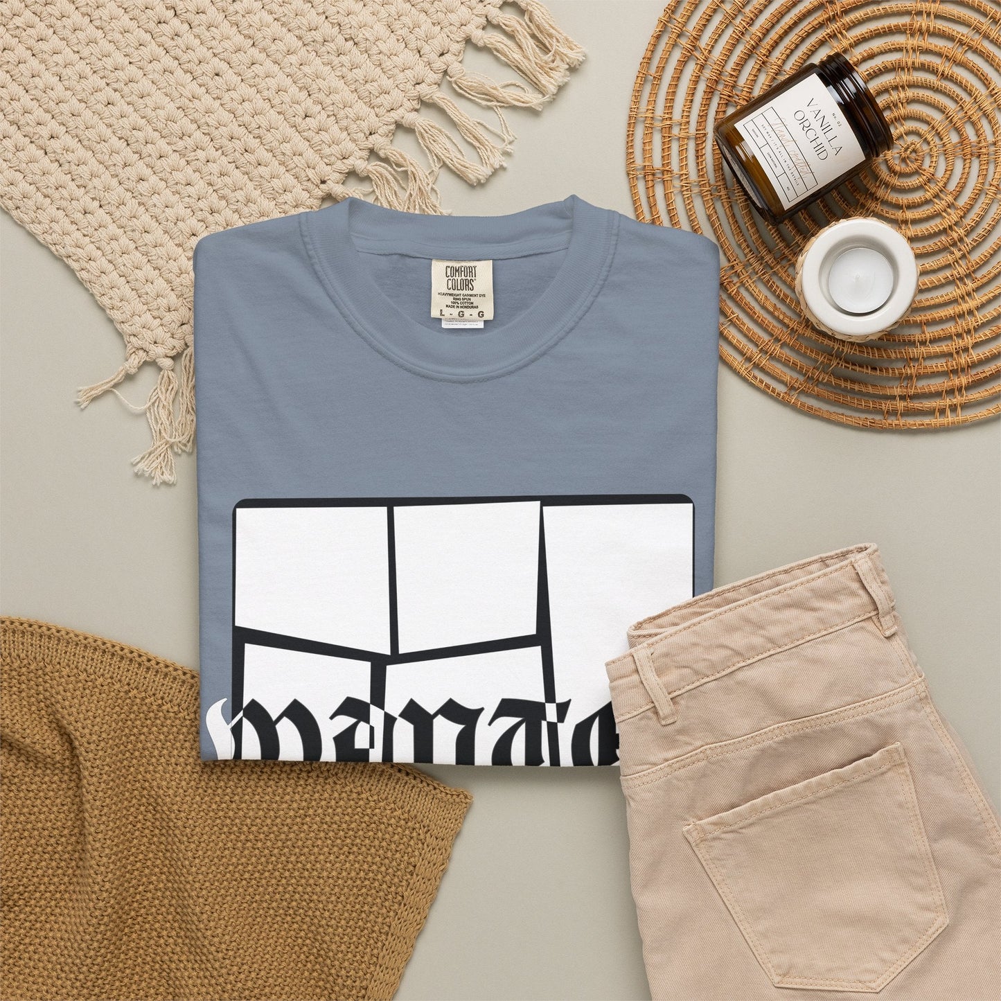 Wanted Graphic Tee Window Grid Design with wanted printed Tees