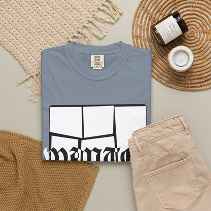 Wanted Graphic Tee Window Grid Design with wanted printed Tees