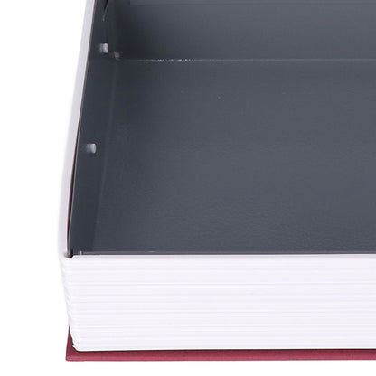 Book Safe Case Simulation Portable Safe Storage Box with Combination Lock for Bank Cards Jewelry Money Red