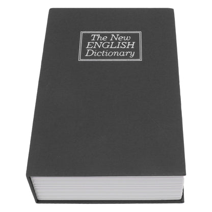 Book Safe Simulation Book Safe Box Portable Money Storing Box with Lock Key for Birthday Gift Black